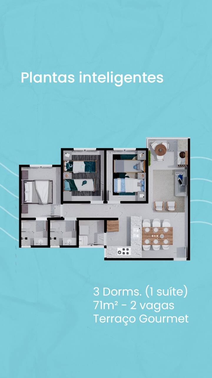 Apartamento à venda com 2 quartos, 60m² - Foto 9