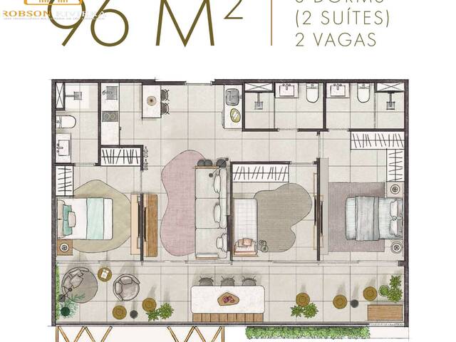 #LA2140 - Apartamento para Venda em Bertioga - SP - 3